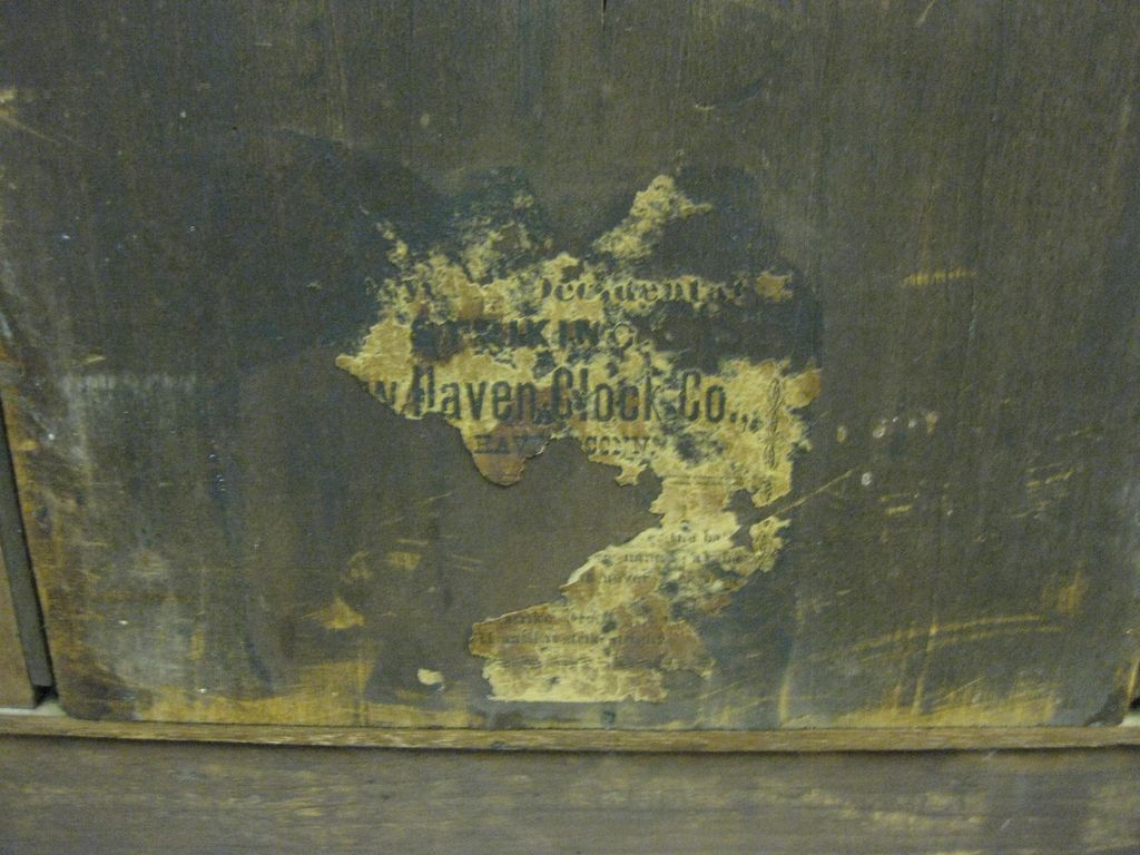New Haven Mirror Side Shelf Clock, "Occidental", circa 1900 New Haven Mirror Side Shelf Clock, "Occidental", circa 1900