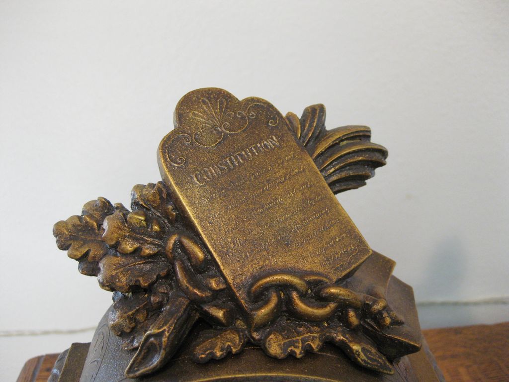 French Statue Mantel Clock French Statue Mantel Clock