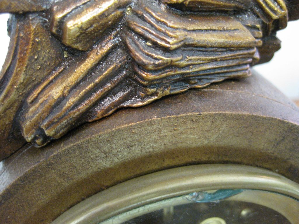 French Statue Mantel Clock French Statue Mantel Clock