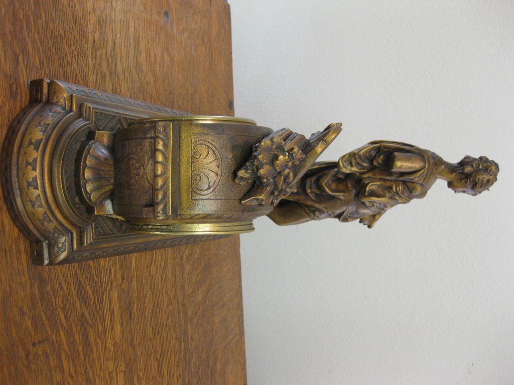 French Statue Mantel Clock French Statue Mantel Clock