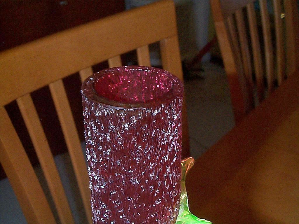 Tall Rubina Verde Overshot Vase - 19th Century Tall Rubina Verde Overshot Vase - 19th Century