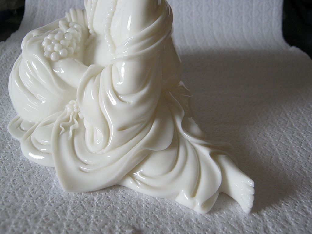 White Chinese Glass Buddha White Chinese Glass Buddha