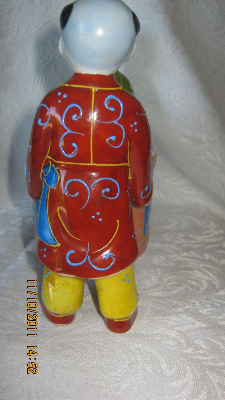 Chinese Incense Burner - Two Children carrying Covered Box With Dragon Chinese Incense Burner - Two Children carrying Covered Box With Dragon