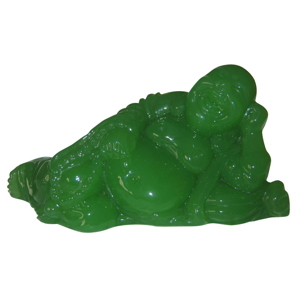 Peking Glass Resting Buddha with Money Bag Peking Glass Resting Buddha with Money Bag
