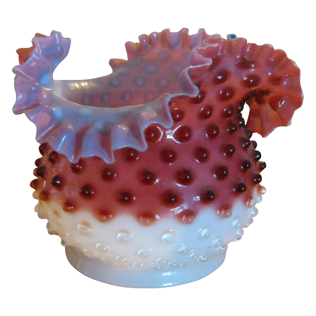 Rare Hobbs Ruby Alabaster #1706 Lamp Shade Globe - C 1886 - Dew Drop Pattern Rare Hobbs Ruby Alabaster #1706 Lamp Shade Globe - C 1886 - Dew Drop Pattern