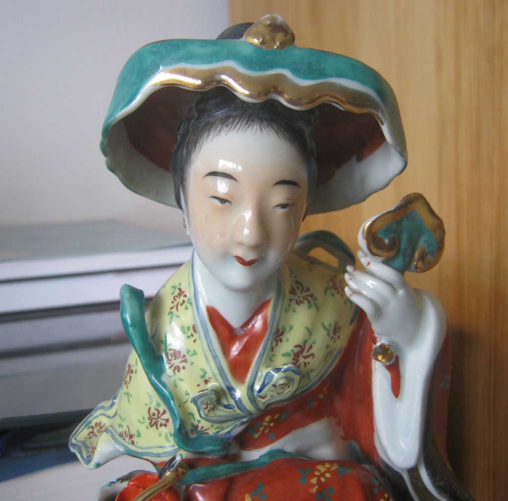 Hand Molded Statues of the Goddess of Longevity Magu and the God of Immortality Shou Lao Hand Molded Statues of the Goddess of Longevity Magu and the God of Immortality Shou Lao