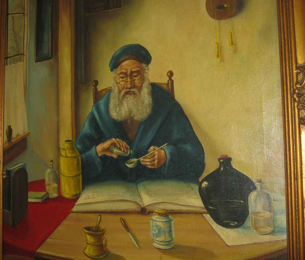 Nostradamus or Doctor oil painting - Possibly French Nostradamus or Doctor oil painting - Possibly French