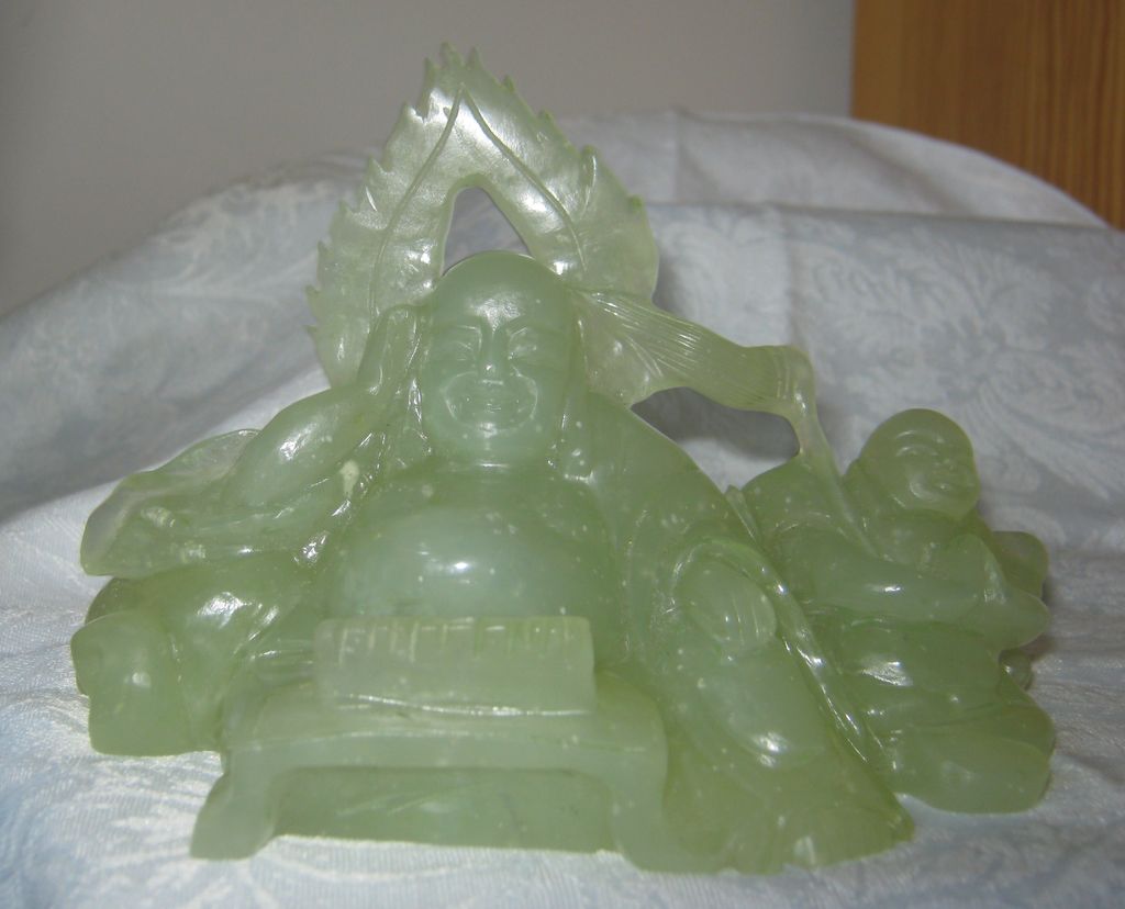 Buddha - Rare Jade Double Buddha - Celadon Coloring Buddha - Rare Jade Double Buddha - Celadon Coloring