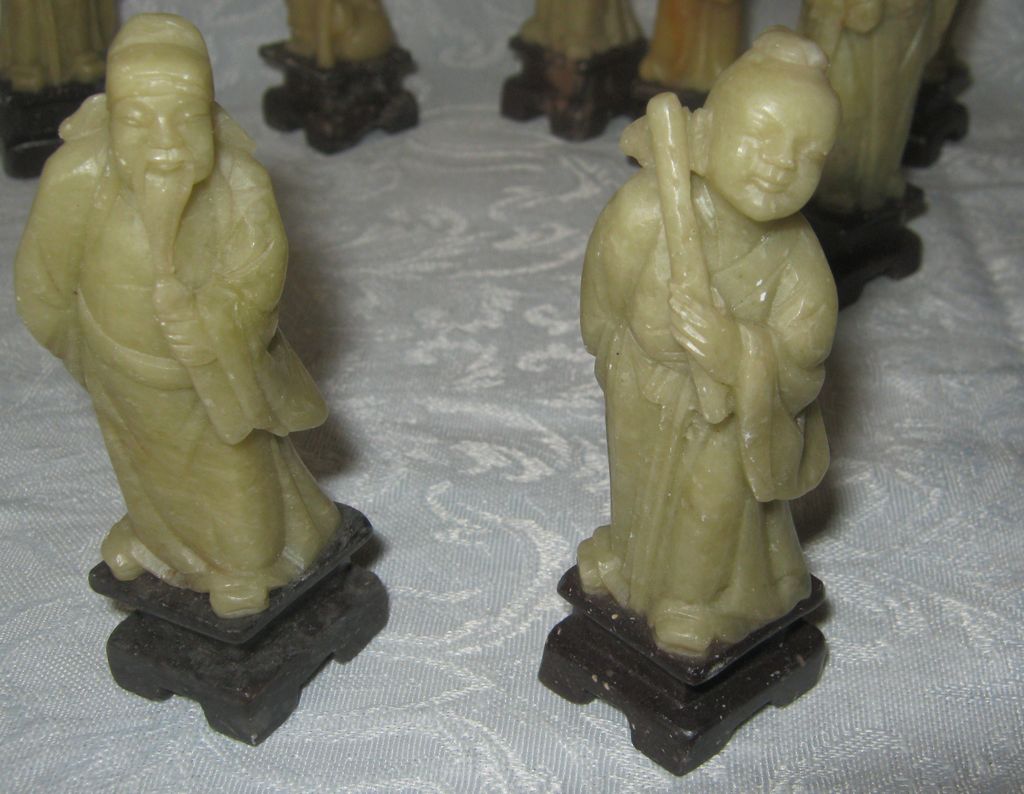 Soapstone Statues of the 8th Immortals - Complete Set - Soapstone Statues of the 8th Immortals - Complete Set -