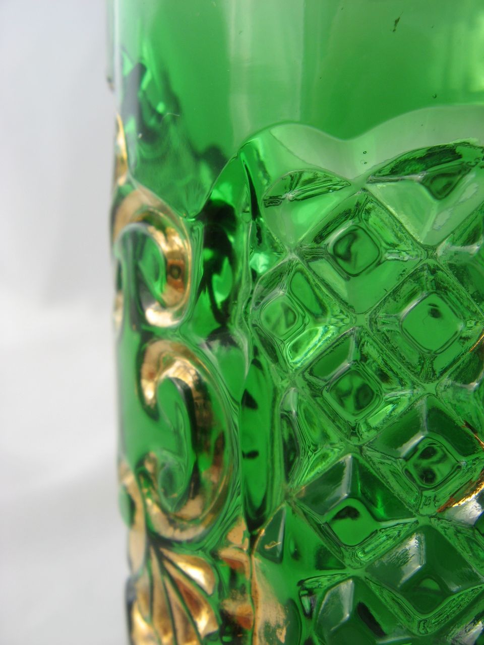 1897 Croesus Tumbler Emerald Green Gold Riverside EAPG 1897 Croesus Tumbler Emerald Green Gold Riverside EAPG
