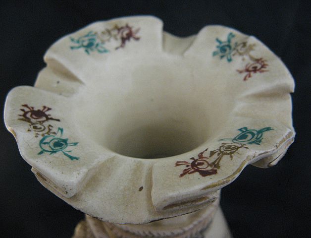 Meiji Period Japanese Satsuma Vase Sack Shape w/ Cord Tassels Meiji Period Japanese Satsuma Vase Sack Shape w/ Cord Tassels