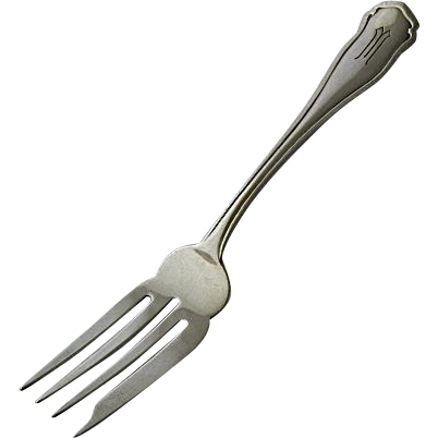 Ca 1909 Shreve Dolores Sterling Salad Fork Hammered Strap Work Ca 1909 Shreve Dolores Sterling Salad Fork Hammered Strap Work