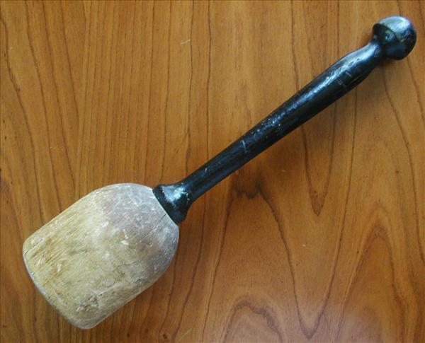Antique Wood Wooden Potato Masher Black Handle Antique Wood Wooden Potato Masher Black Handle