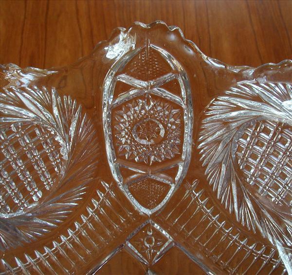 Ruffled Pressed Glass Antique EAPG Compote Pedestal Ruffled Pressed Glass Antique EAPG Compote Pedestal