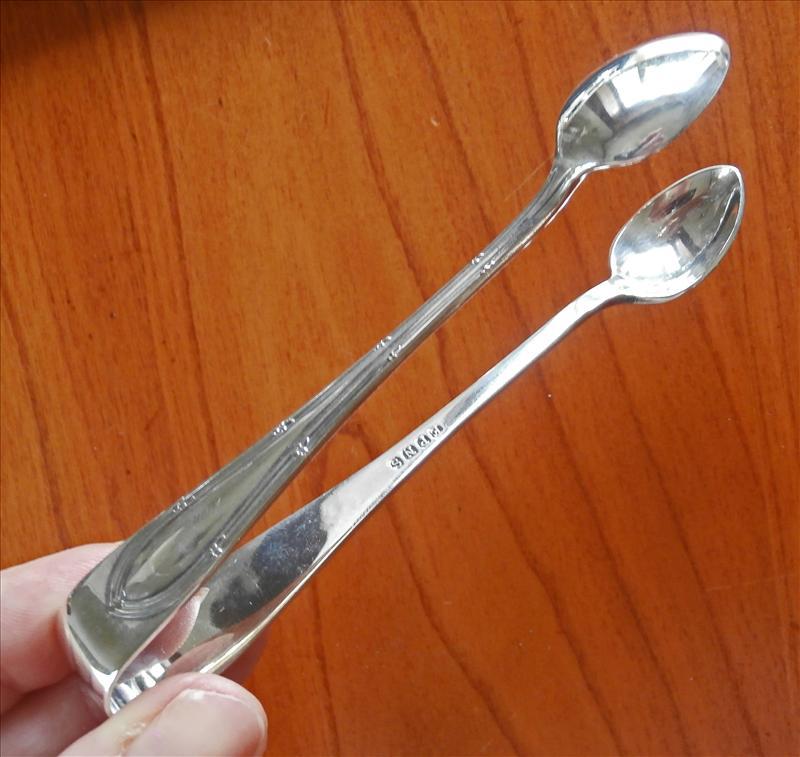 Coffee Spoons Sugar Tongs Set Original Box Vintage Coffee Spoons Sugar Tongs Set Original Box Vintage