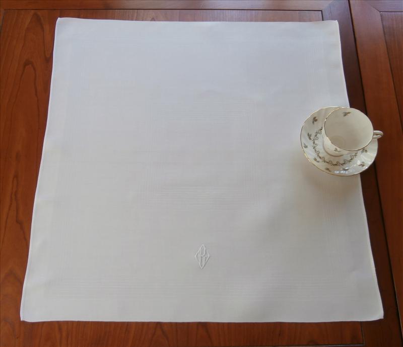 Monogram B Damask Napkins 4 Art Deco Linen Vintage Monogram B Damask Napkins 4 Art Deco Linen Vintage