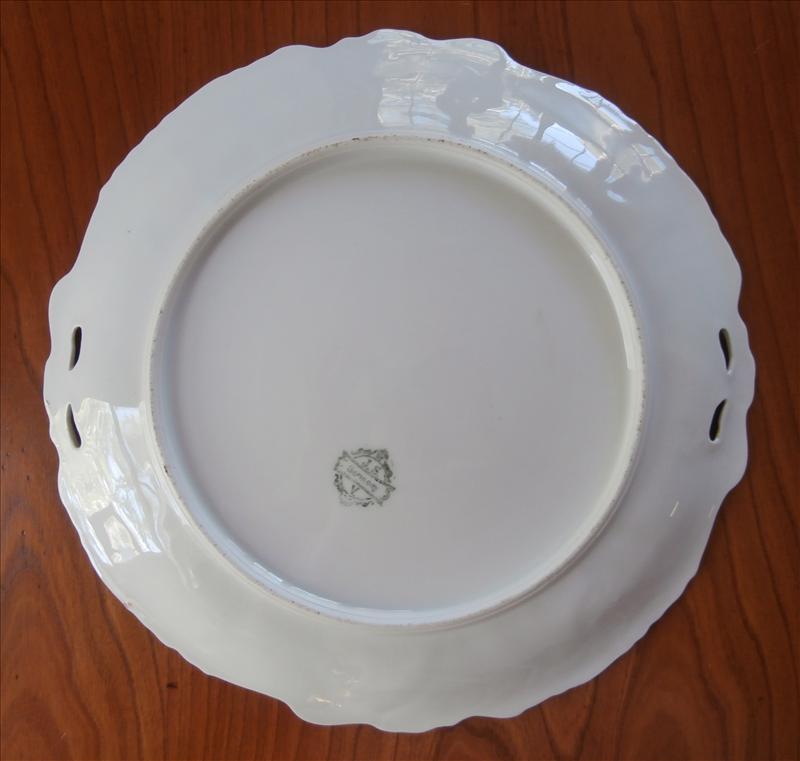 Ornate Molding Roses Serving Plate China Antique Ornate Molding Roses Serving Plate China Antique