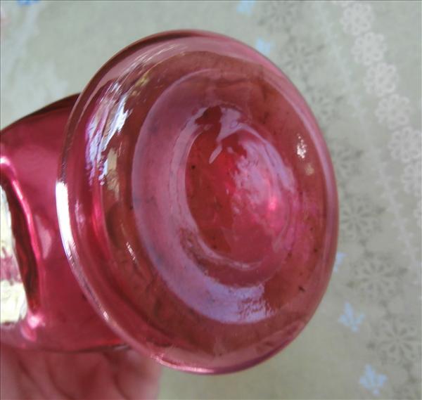 Cranberry Fenton Vase Pinched Crimped Pink Ruffled Glass Cranberry Fenton Vase Pinched Crimped Pink Ruffled Glass