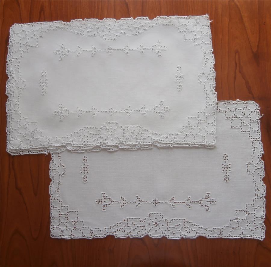 1920s Placemats Mosaic Work Vintage Linen from mercymaude on Ruby Lane