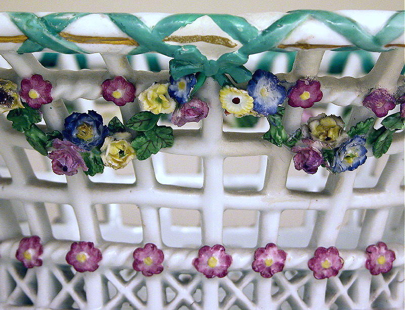 1760 Magnificent 18th C MEISSEN Porcelain BASKET Centerpiece German Rococo 1760 Magnificent 18th C MEISSEN Porcelain BASKET Centerpiece German Rococo