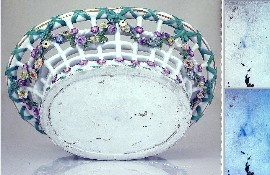 1760 Magnificent 18th C MEISSEN Porcelain BASKET Centerpiece German Rococo 1760 Magnificent 18th C MEISSEN Porcelain BASKET Centerpiece German Rococo