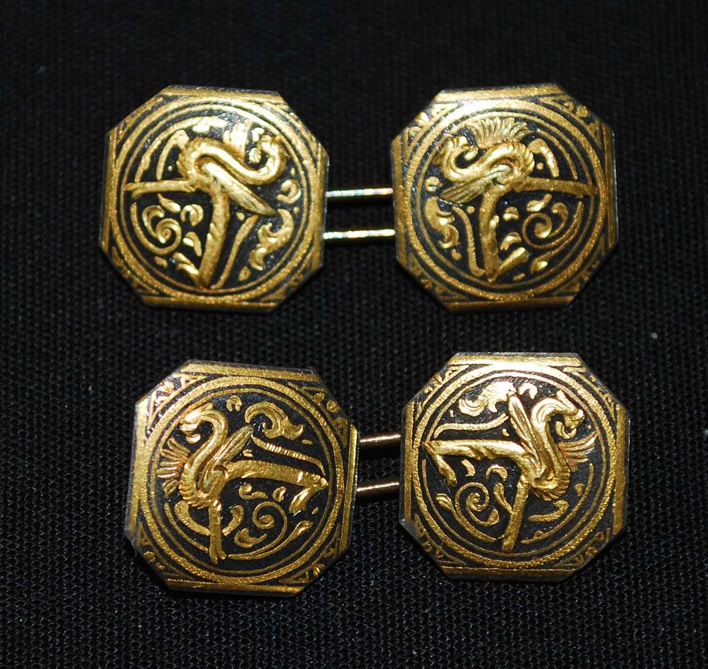 Ladies Cufflinks, 14K Gold over Sterling Silver, Vintage Ladies Cufflinks, 14K Gold over Sterling Silver, Vintage