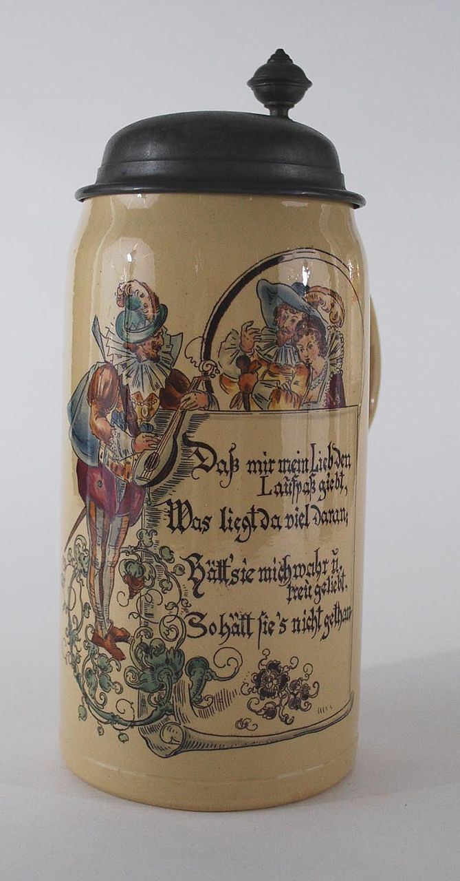 Antique: Pottery Villeroy & Boch Stein, Hard Paste Earthenware Antique: Pottery Villeroy & Boch Stein, Hard Paste Earthenware