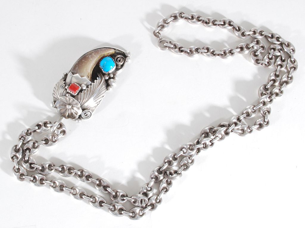 Sterling Silver Indian Pendant, Vintage Sterling Silver Indian Pendant, Vintage