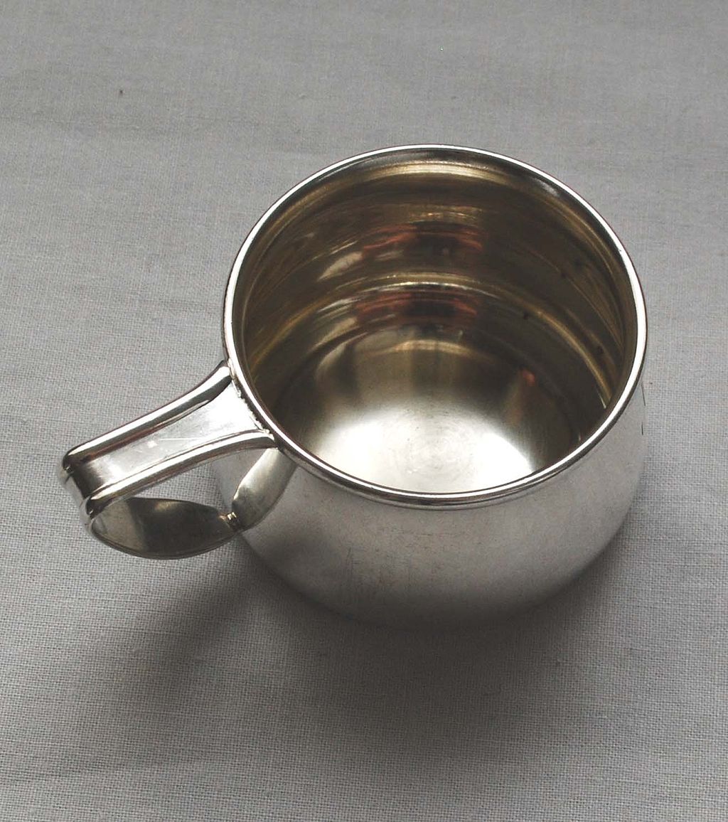 Child's Juice Cup with Handle, Sterling Silver, Vintage Child's Juice Cup with Handle, Sterling Silver, Vintage