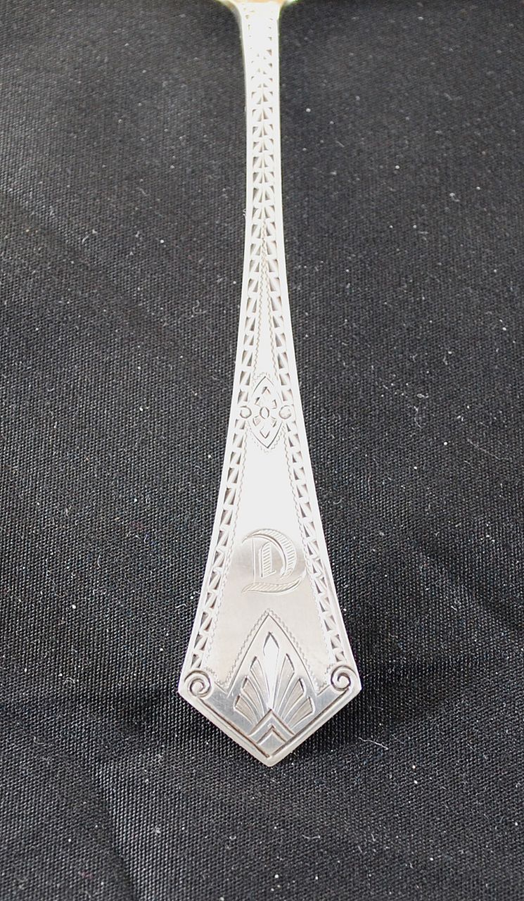 Antique Sterling Silver Gold Wash Bowl Egg Spoon Antique Sterling Silver Gold Wash Bowl Egg Spoon