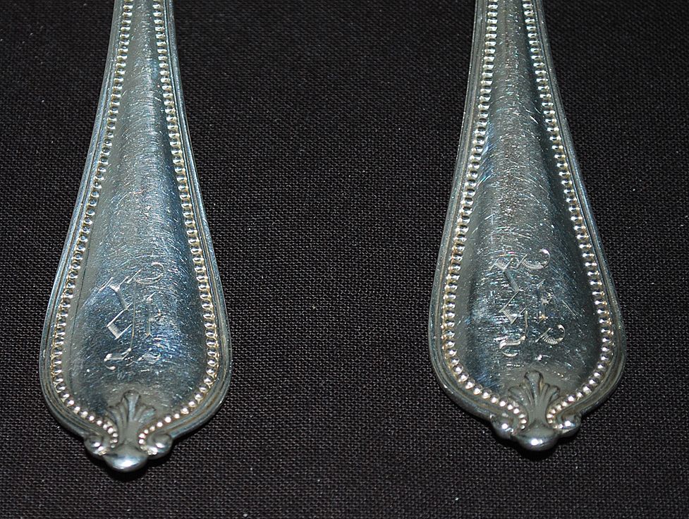 Antique: Two Large Sterling Silver Serving Spoons, Towle Antique: Two Large Sterling Silver Serving Spoons, Towle