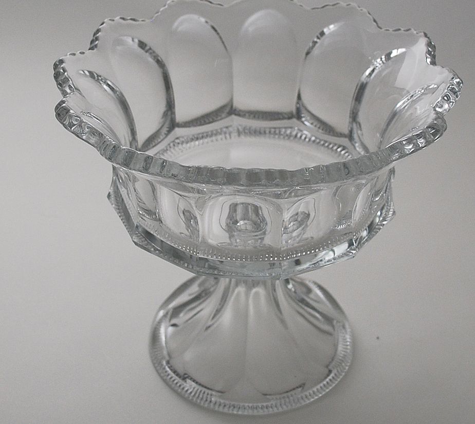 Heisey Compote, Signed, Vintage Heisey Compote, Signed, Vintage