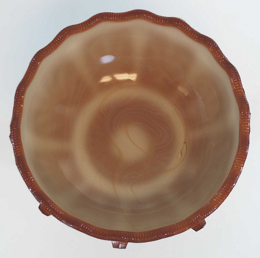 Antique Chocolate Slag Glass Compote Antique Chocolate Slag Glass Compote