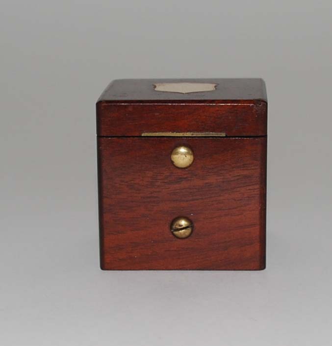 Antique Mahogany Cased Inkwell Antique Mahogany Cased Inkwell