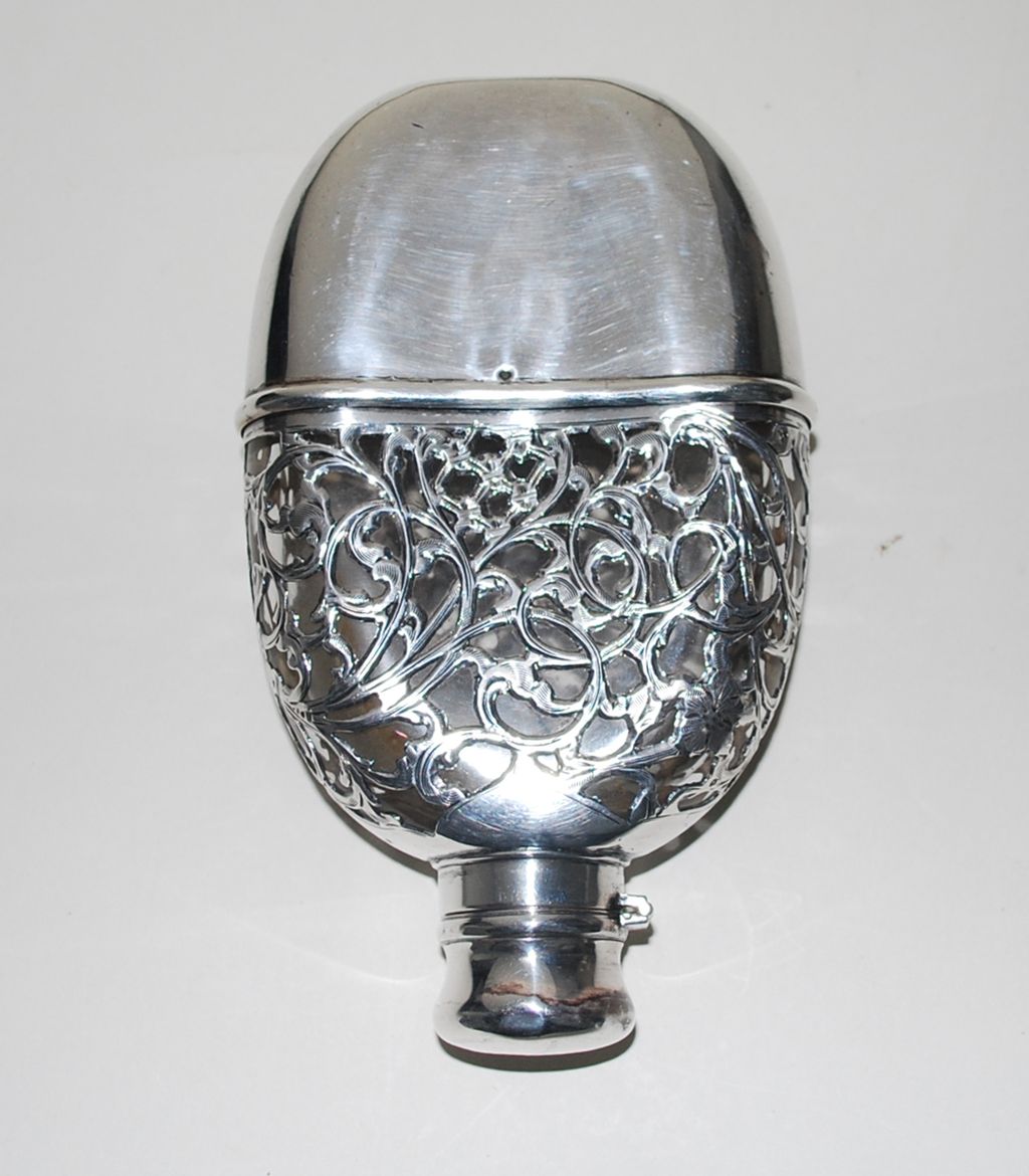 Antique Sterling Silver Overlay Flask Antique Sterling Silver Overlay Flask