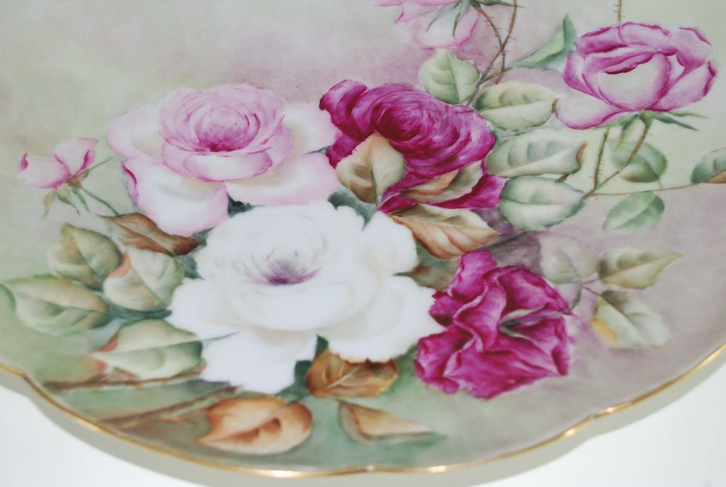 Antique Limoge Charger, Porcelain Antique Limoge Charger, Porcelain