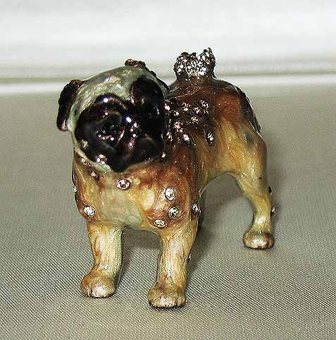 Rare Jay Strongwater Mini Pug Dog Figurine--Free Shipping Rare Jay Strongwater Mini Pug Dog Figurine--Free Shipping