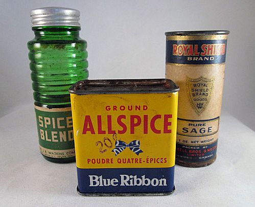 Vintage Group of 3 Advertising Spice Containers Vintage Group of 3 Advertising Spice Containers
