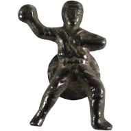 Cracker Jack 1920s Baseball Player Metal Collar Stud Premium Cracker Jack 1920s Baseball Player Metal Collar Stud Premium