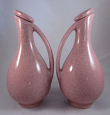 MCM Pottery Cruets Probably for Oil & Vinegar MCM Pottery Cruets Probably for Oil & Vinegar