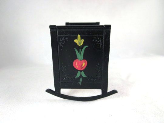 Renwal No. 120 3/4" Cradle Crosse & Blackwell Design Dollhouse Furniture Renwal No. 120 3/4" Cradle Crosse & Blackwell Design Dollhouse Furniture