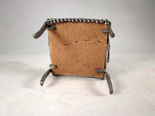 Adrian Cooke 3/4" Soft Metal Chair with Heart Design Dollhouse Furniture Adrian Cooke 3/4" Soft Metal Chair with Heart Design Dollhouse Furniture