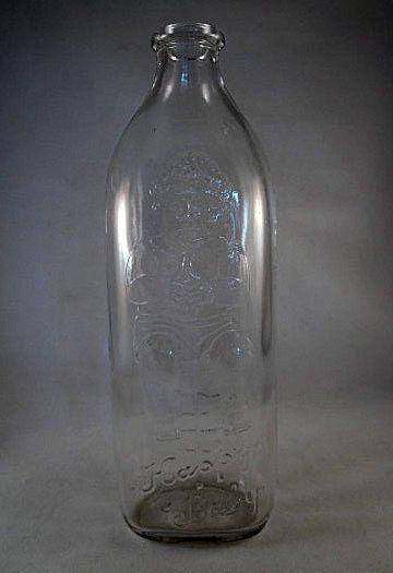 Clear Baby Nursing Bottle 'Happy Baby' c1940 Clear Baby Nursing Bottle 'Happy Baby' c1940
