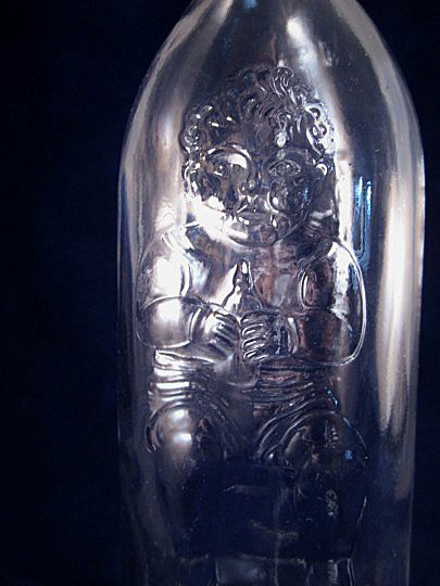 Clear Baby Nursing Bottle 'Happy Baby' c1940 Clear Baby Nursing Bottle 'Happy Baby' c1940