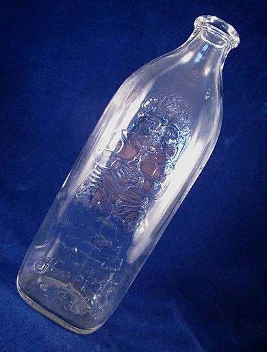 Clear Baby Nursing Bottle 'Happy Baby' c1940 Clear Baby Nursing Bottle 'Happy Baby' c1940