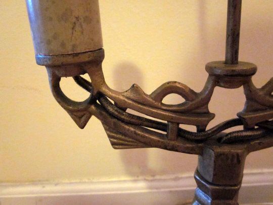 Art Deco Cast Iron Table Lamp Art Deco Cast Iron Table Lamp