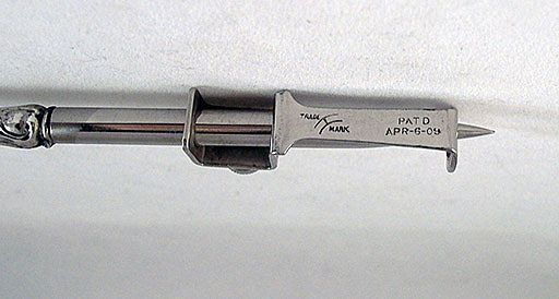 Sterling Handled Awl, Hole Punch Early Sewing Tool Sterling Handled Awl, Hole Punch Early Sewing Tool
