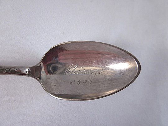 Chicago World's Fair 1893 2 Different Spoons Chicago World's Fair 1893 2 Different Spoons