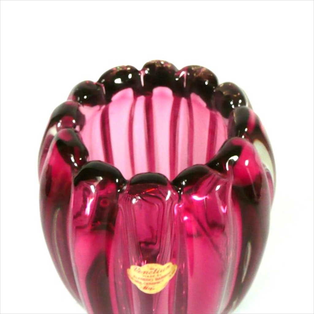 Alfredo Barbini Vase Murano Glass Barbini 1950s from