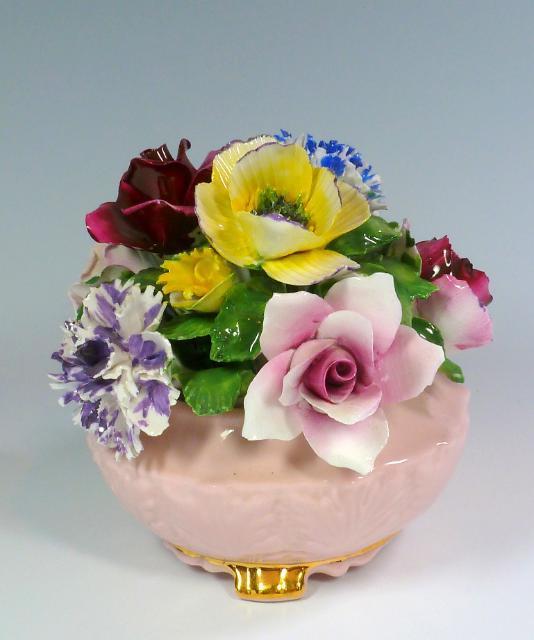 Vintage Staffordshire Bone China Posies Pot Hand Painted Hand Made Vintage Staffordshire Bone China Posies Pot Hand Painted Hand Made